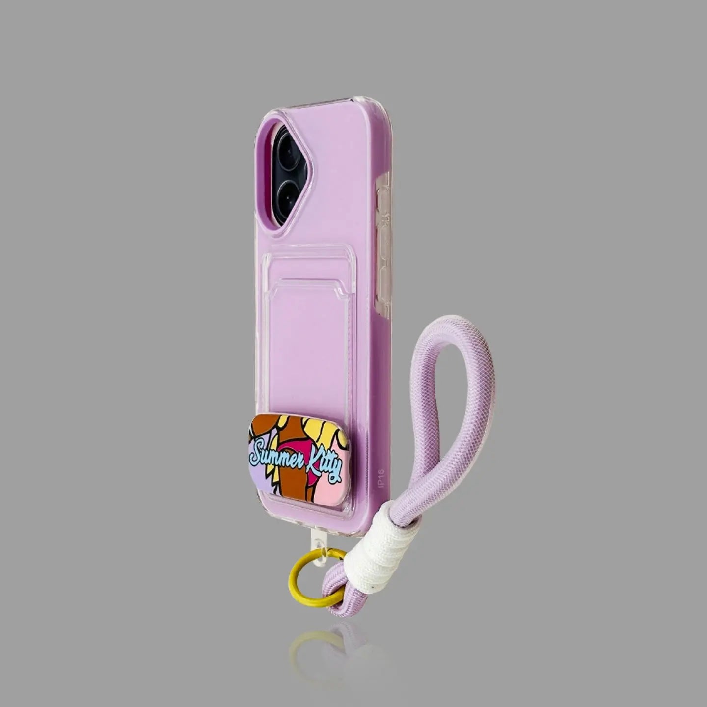 iPhone Foldable Mirror Stand Case with Built-in Card Holder & Lanyard 我的商店