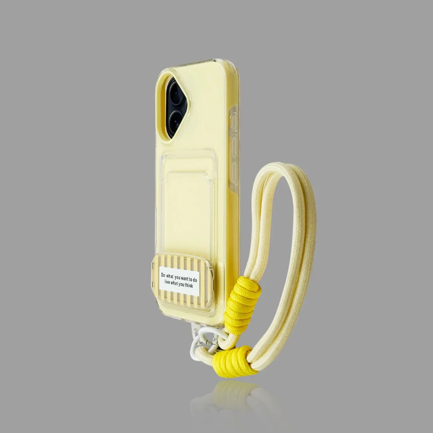 iPhone Foldable Mirror Stand Case with Built-in Card Holder & Lanyard 我的商店