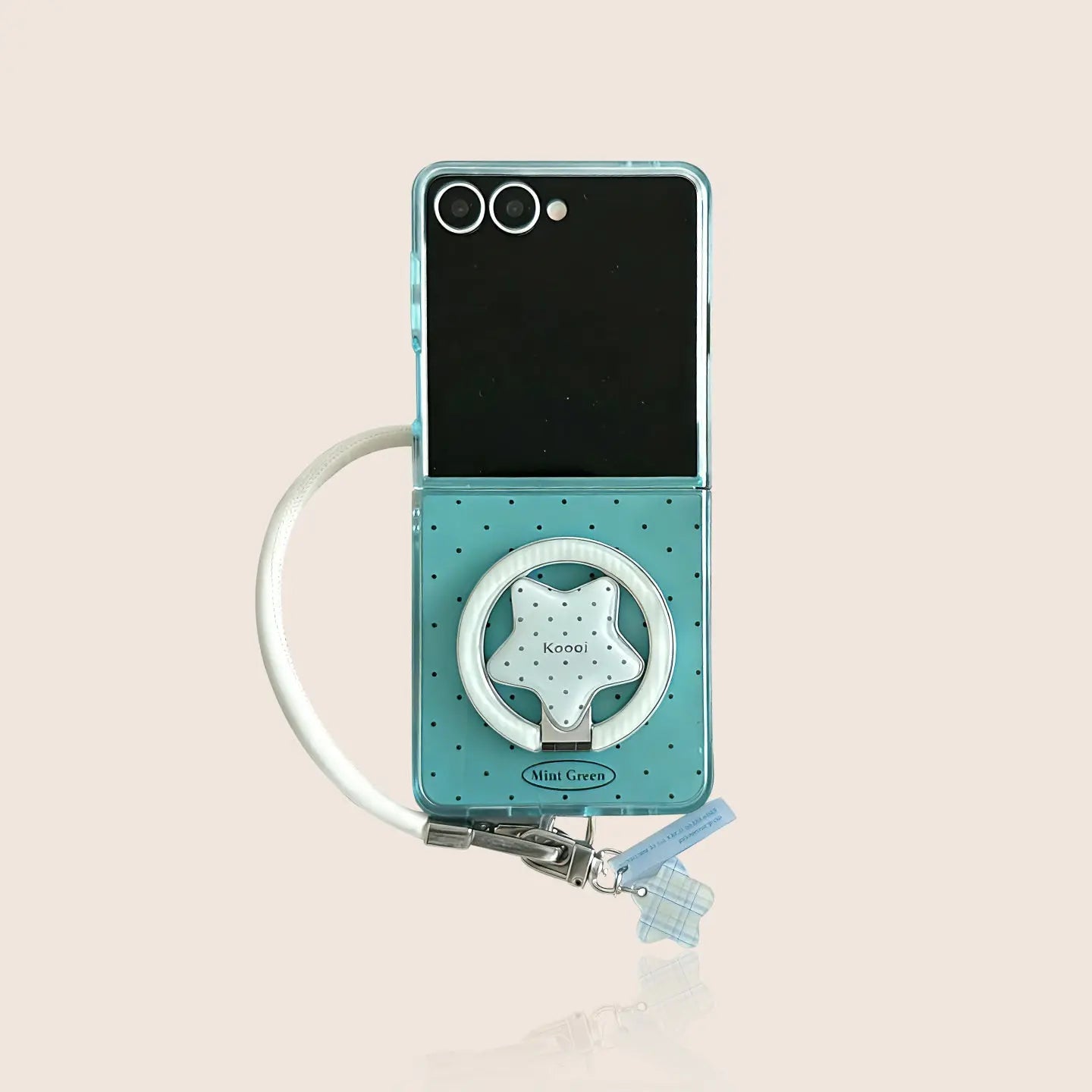 Mint Blue Dotted MagSafe Case for Samsung Z Flip SEACASE