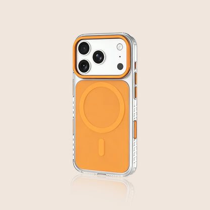 마그네틱 카드 홀더가 있는 프로스티드 매트 투명 iPhone 케이스