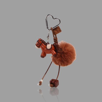 Year of the Horse Plush Charm with Pom-pom & Heart Hook