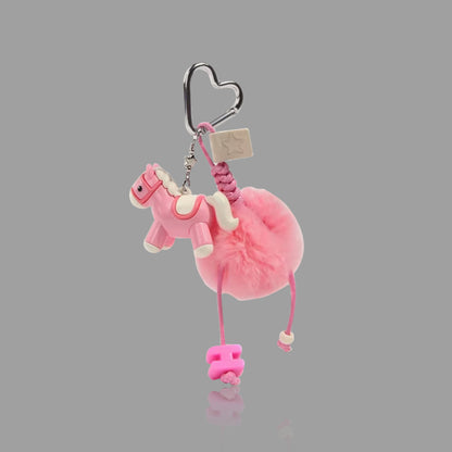 Year of the Horse Plush Charm with Pom-pom & Heart Hook