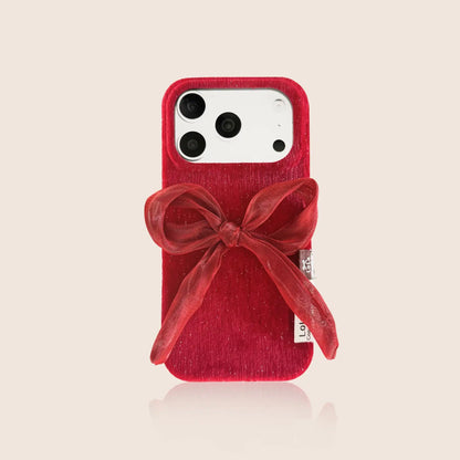 Red Velvet Bow Red iPhone Case SEACASE