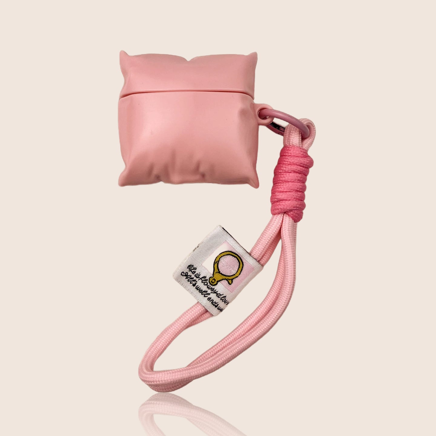 Pleated Irregular Pillow AirPods Case with Wrist Lanyard