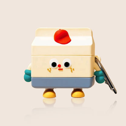 Cartoon Milk Carton AirPods Case