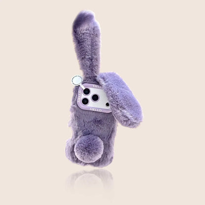 Winter Plush Long-Ear Bunny iPhone Case 我的商店