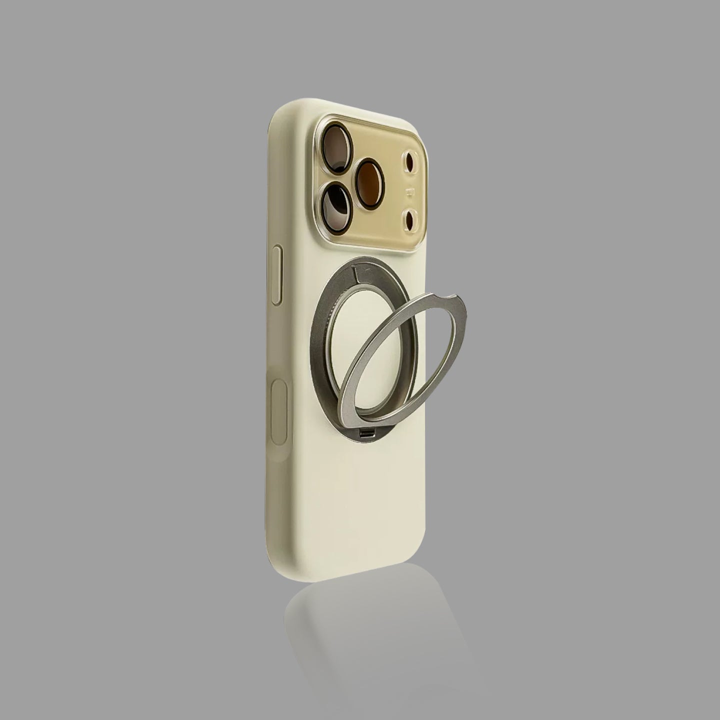 Simple Solid Color iPhone Case with Built-in Ring Holder
