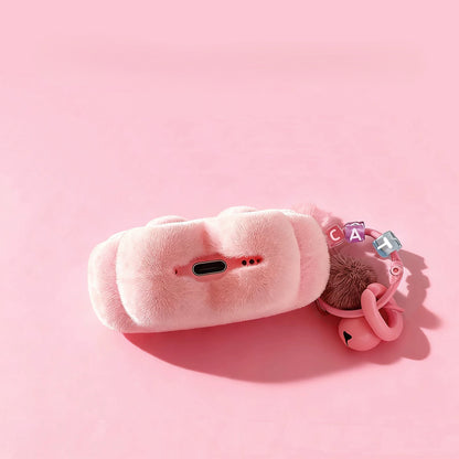 핑크색 고양이 발톱 무늬가 있는 에어팟 보호 케이스