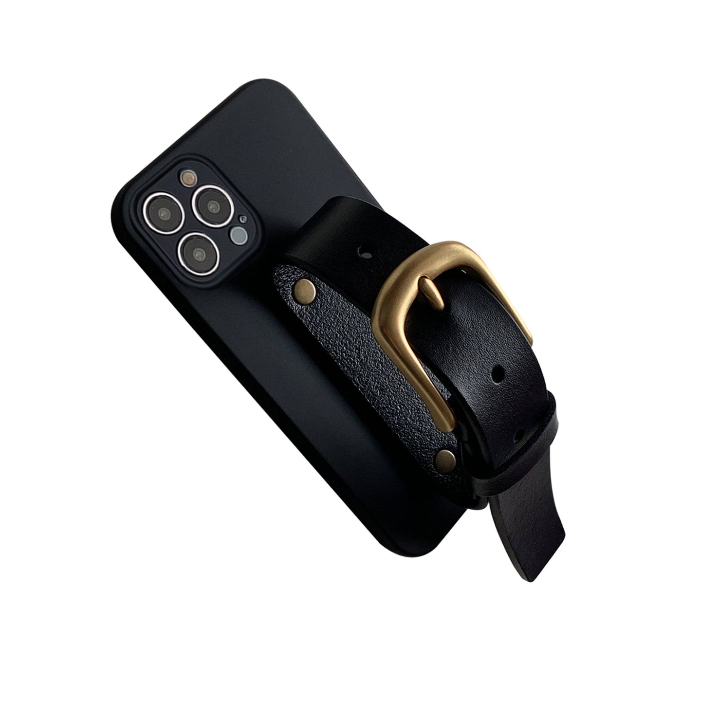 Leather Wristband iPhone Case, Adjustable Strap Shockproof Silicone Cover for iPhone