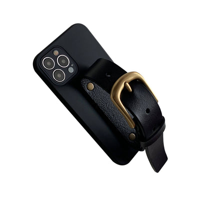 Leather Wristband iPhone Case, Adjustable Strap Shockproof Silicone Cover for iPhone
