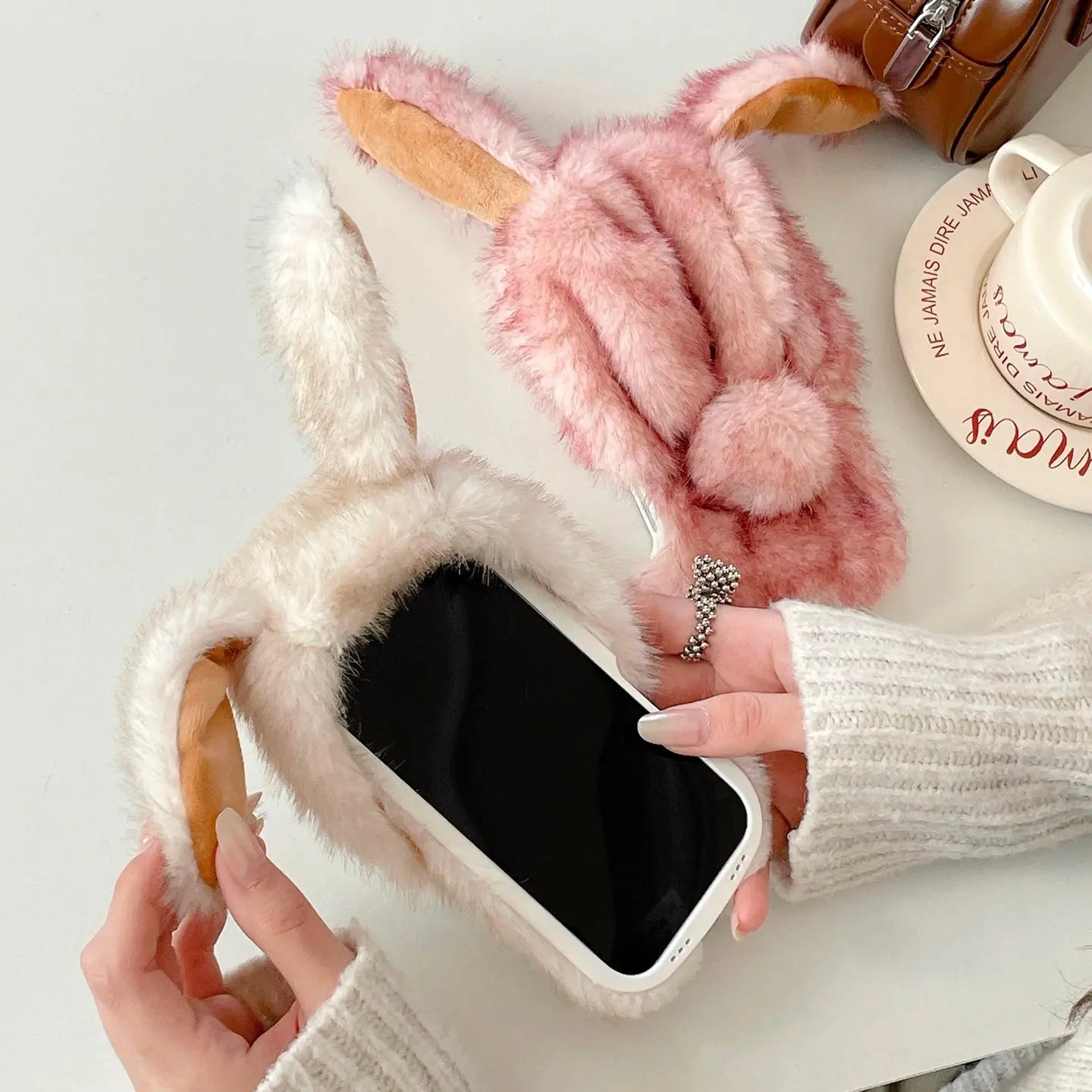 Plush Bunny iPhone Case Sweet Healing Style SEACASE