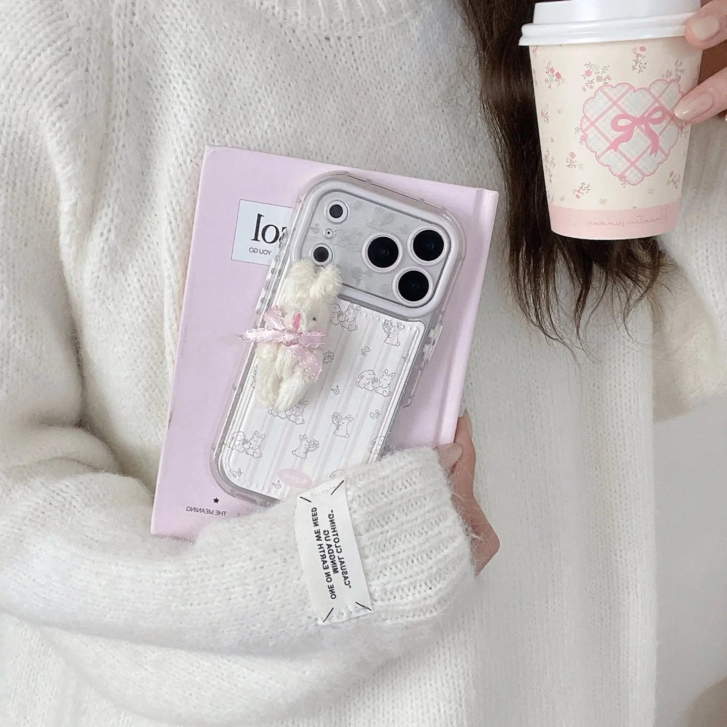 Cute 3D Bow Rabbit iPhone Case Sweet Style SEACASE