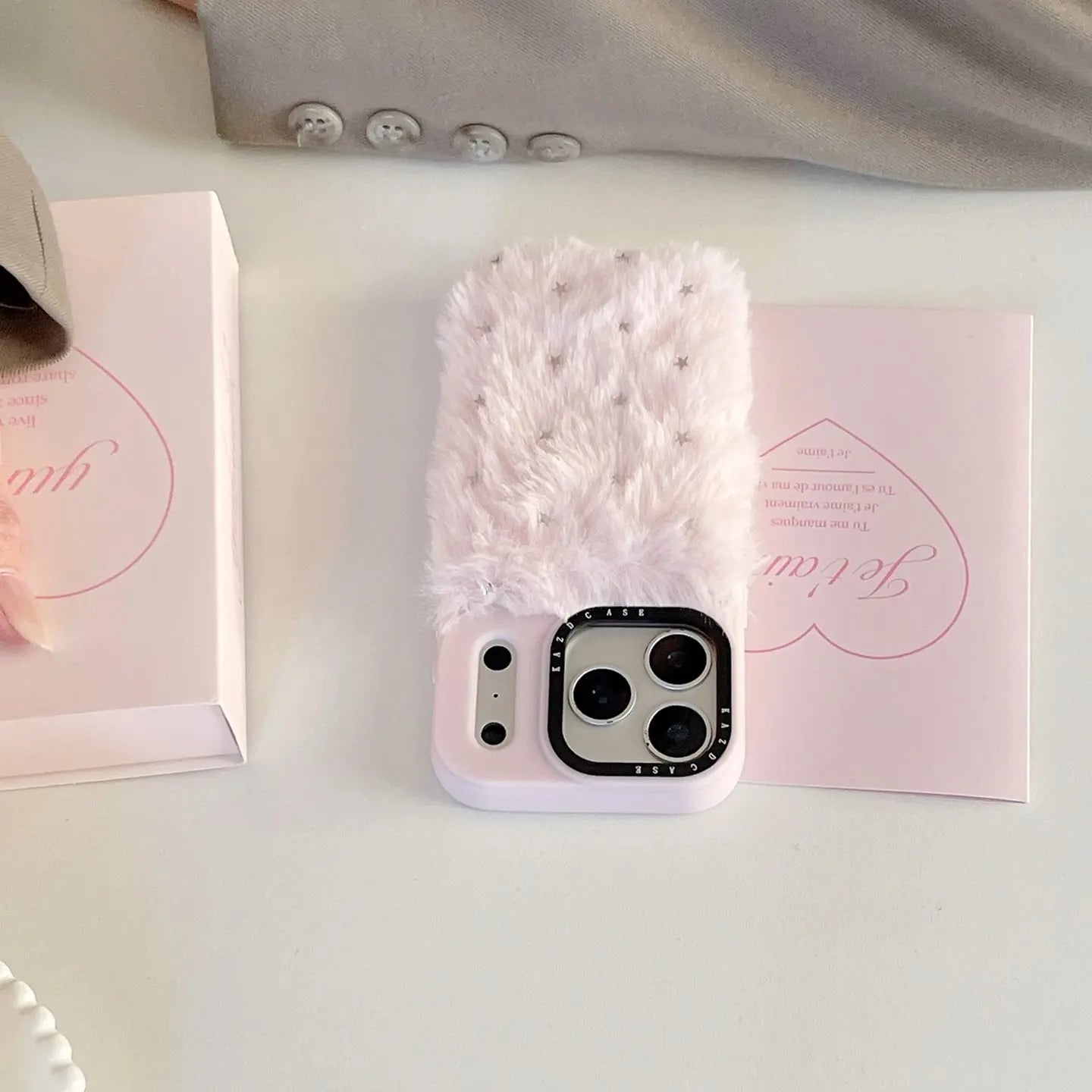Plush Star iPhone Case Soft Silicone Frame Hard Back SEACASE