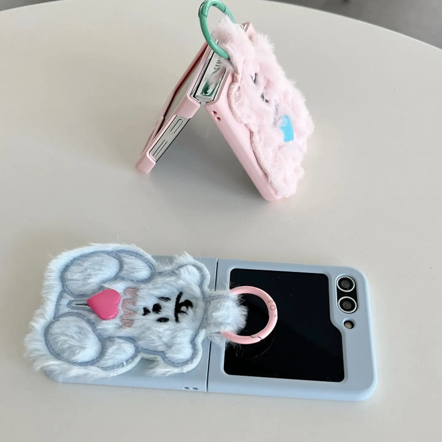 Adorable Plush Bear Phone Case for Samsung Flip 3/4/5/W23/W24 我的商店