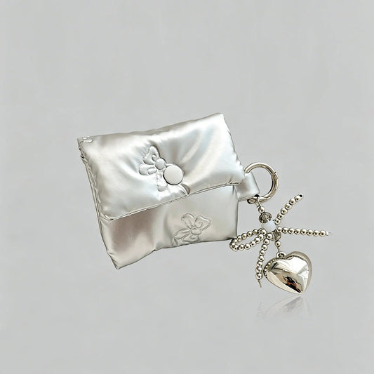 Puffer Bow AirPods Case with Chain Charm SEACASE