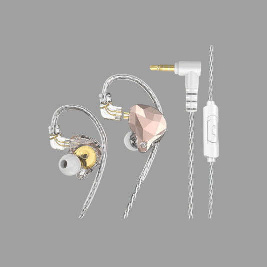 Electroplated Surface Wired Over-Ear Earphones, In-Ear Headphones with Mic, Type-C & 3.5mm Plug, 1.2m/2.5m Cord for Daily Music Calls Gaming