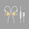 Iridescent Resin Wired In Ear Headphones,  Optional Mic & Type-C Plug for Daily Music Calls SEACASE