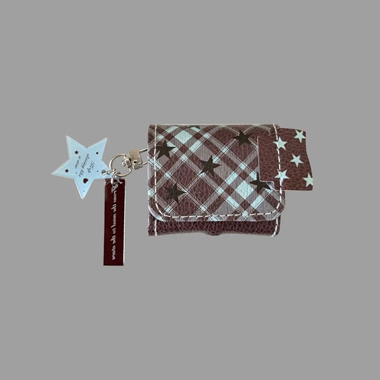 Plaid / Leopard Star Leather AirPods Case SEACASE