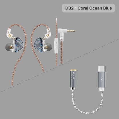 In-Ear Monitor Wired HiFi Earphones, Detachable 0.78mm 2Pin Cable, Optional Mic & Type-C Dongle