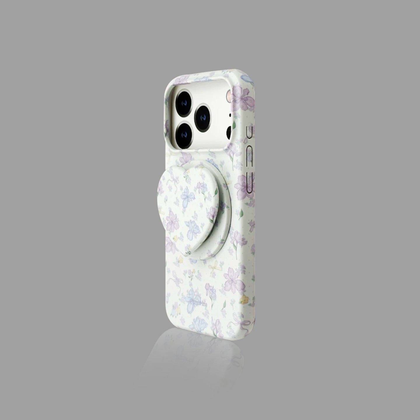 Heart & Polka Dot iPhone Case with Magnetic Heart Stand