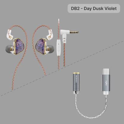 In-Ear Monitor Wired HiFi Earphones, Detachable 0.78mm 2Pin Cable, Optional Mic & Type-C Dongle