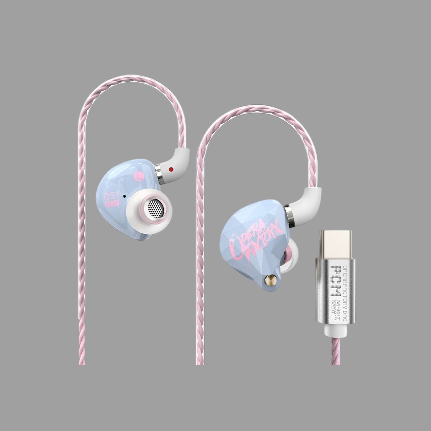 Type-C DAC Wired Gaming In-Ear Earphones with Microphone, Hi-Res Audio, Auto EQ Adjustment for PC & Mobile