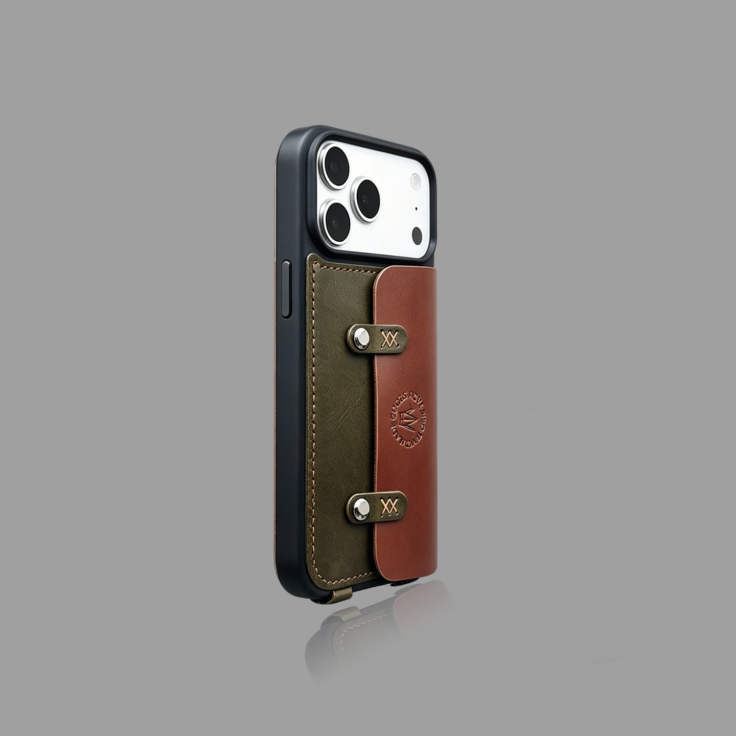 Classic Leather Cardholder iPhone Case with Crossbody Strap, Wallet-Style