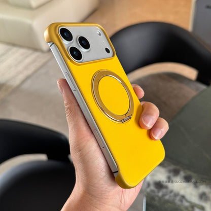 Frameless iPhone Case with Ring Stand, Ultra-Thin Shockproof