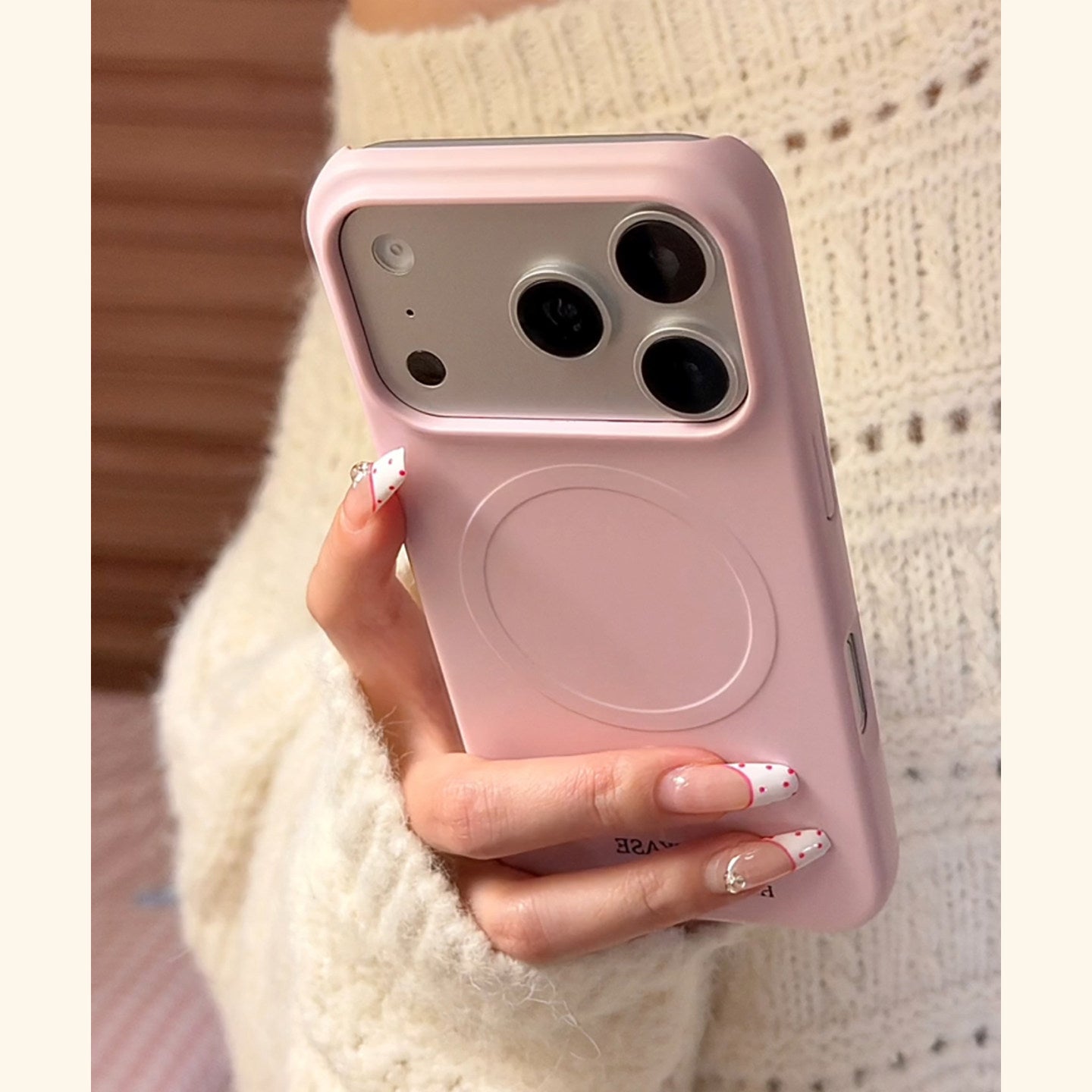 Dopamine Contrast Color MagSafe iPhone Case with Heart Magnetic Stand