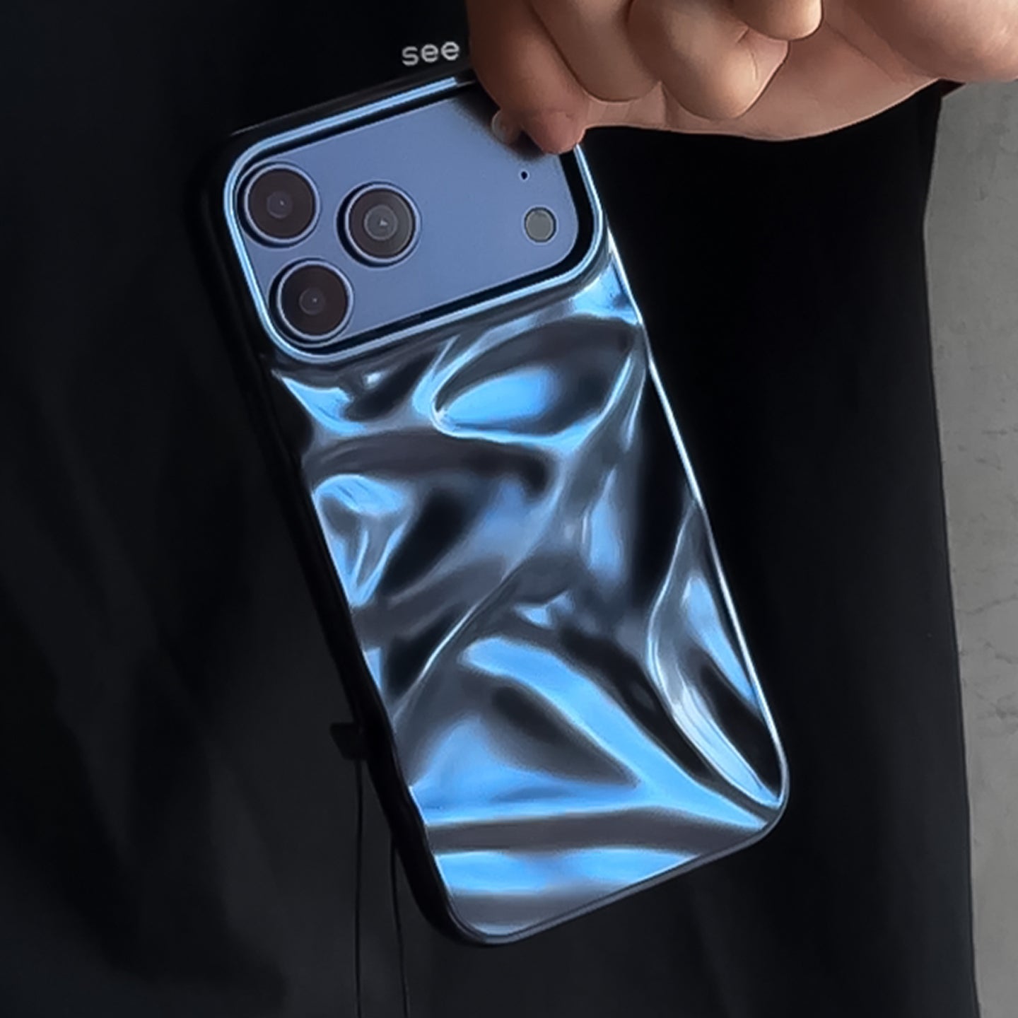 3D Water Ripple Electroplated iPhone Case
