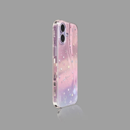 Gradient Star Music Note Glitter iPhone Case, Iridescent Protective Cover