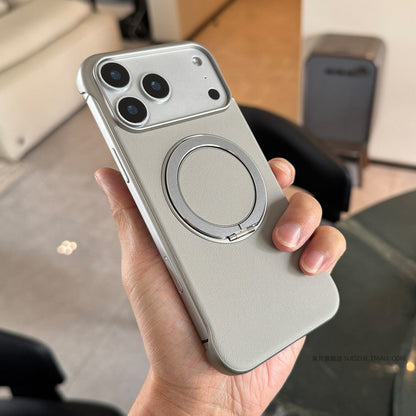 Frameless iPhone Case with Ring Stand, Ultra-Thin Shockproof