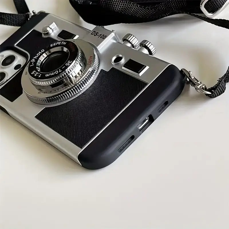 Retro Camera Strap Case for iPhone – Vintage Style with Detachable Strap 我的商店