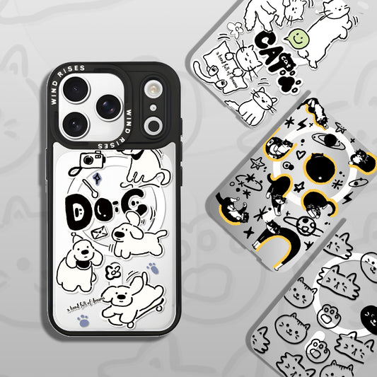 Line Art Style Silver Gray Collection