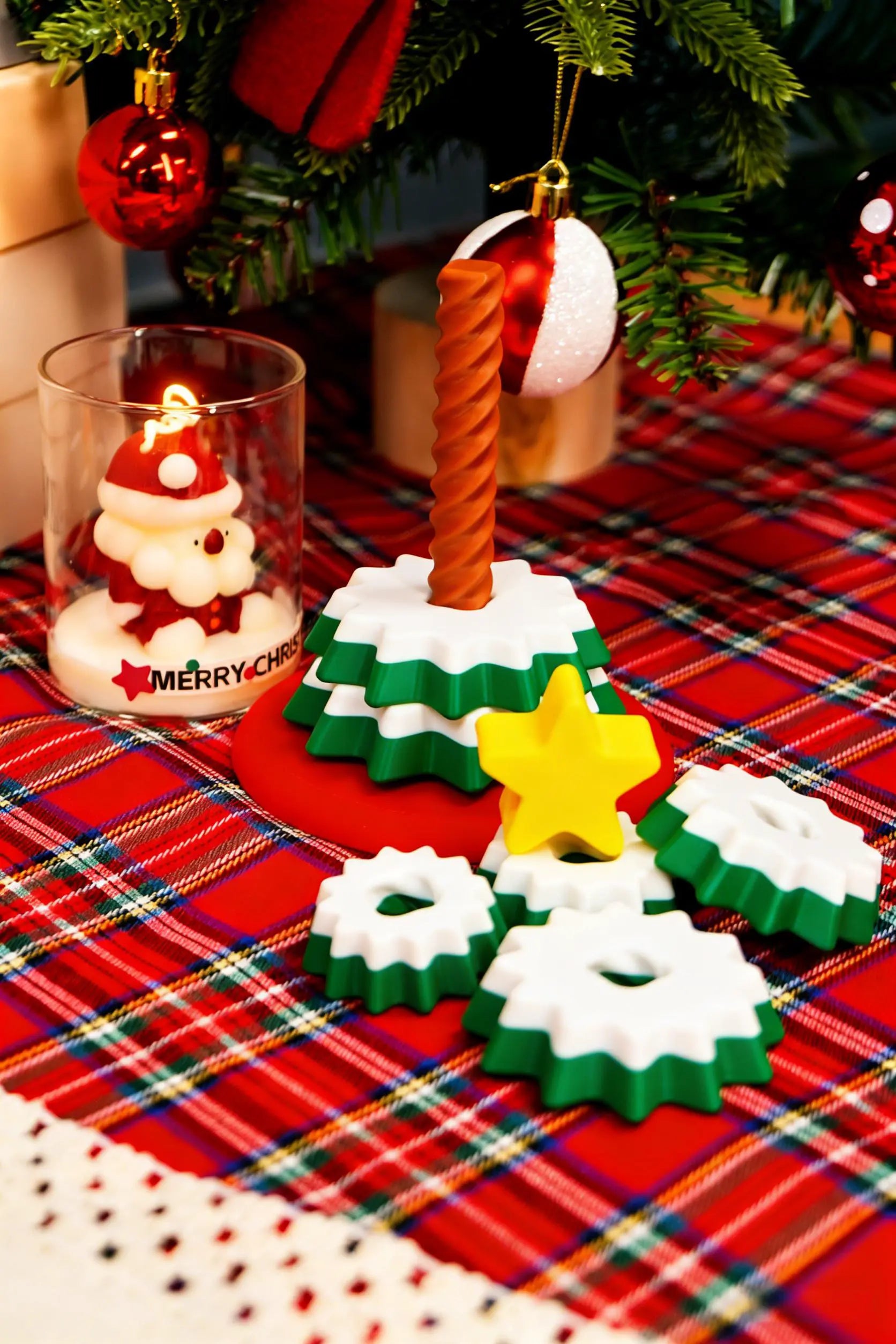 3D printed rotating Christmas tree toy, Christmas decoration 我的商店