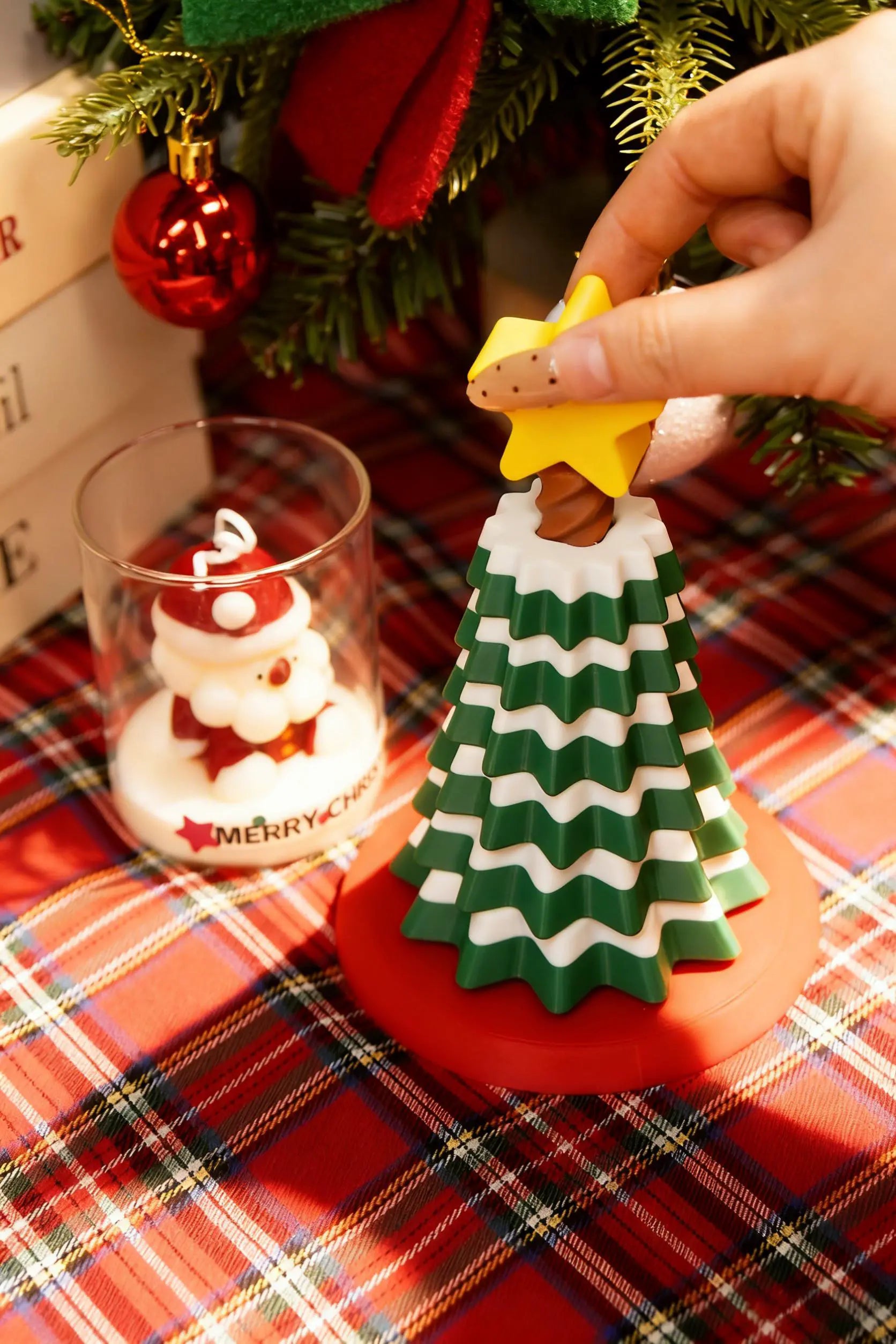 3D printed rotating Christmas tree toy, Christmas decoration 我的商店