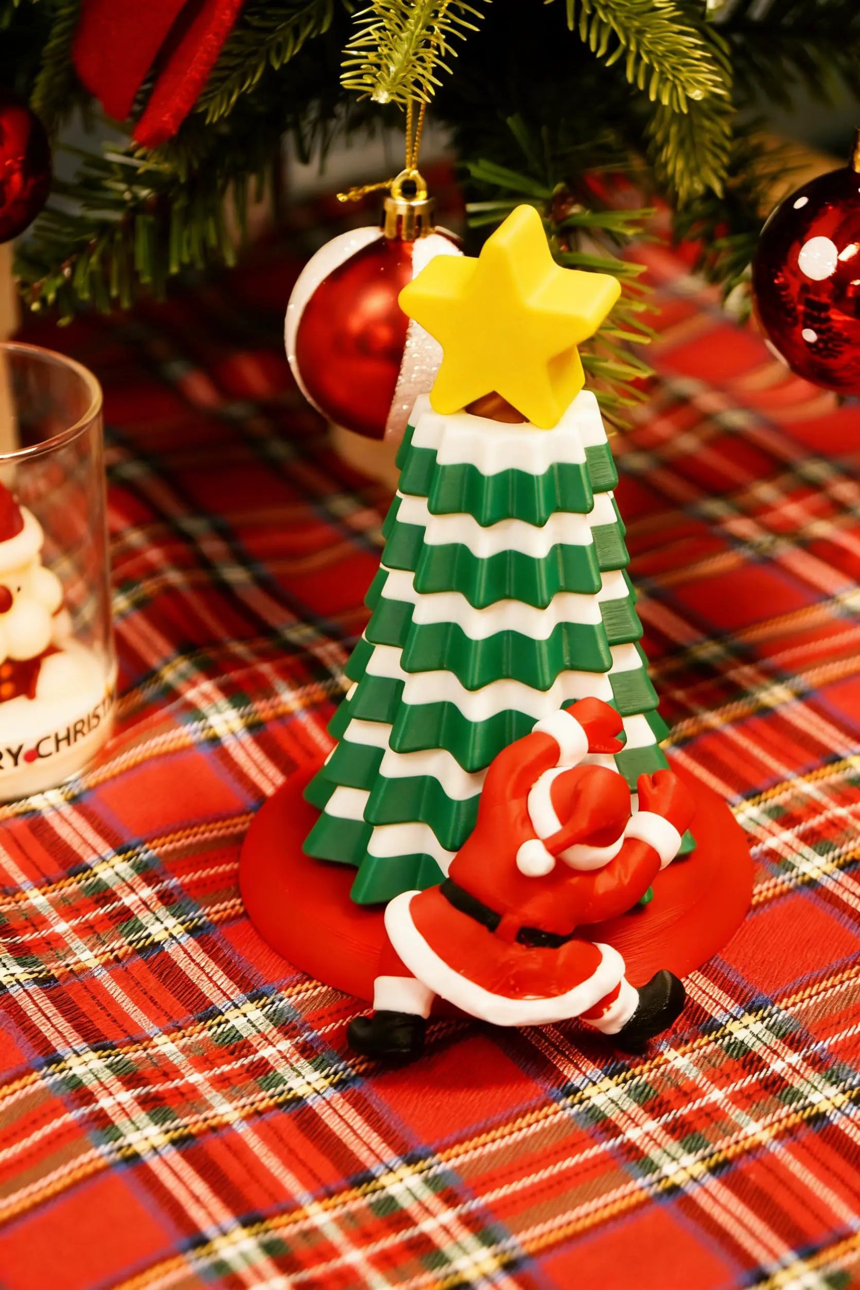 3D printed rotating Christmas tree toy, Christmas decoration 我的商店