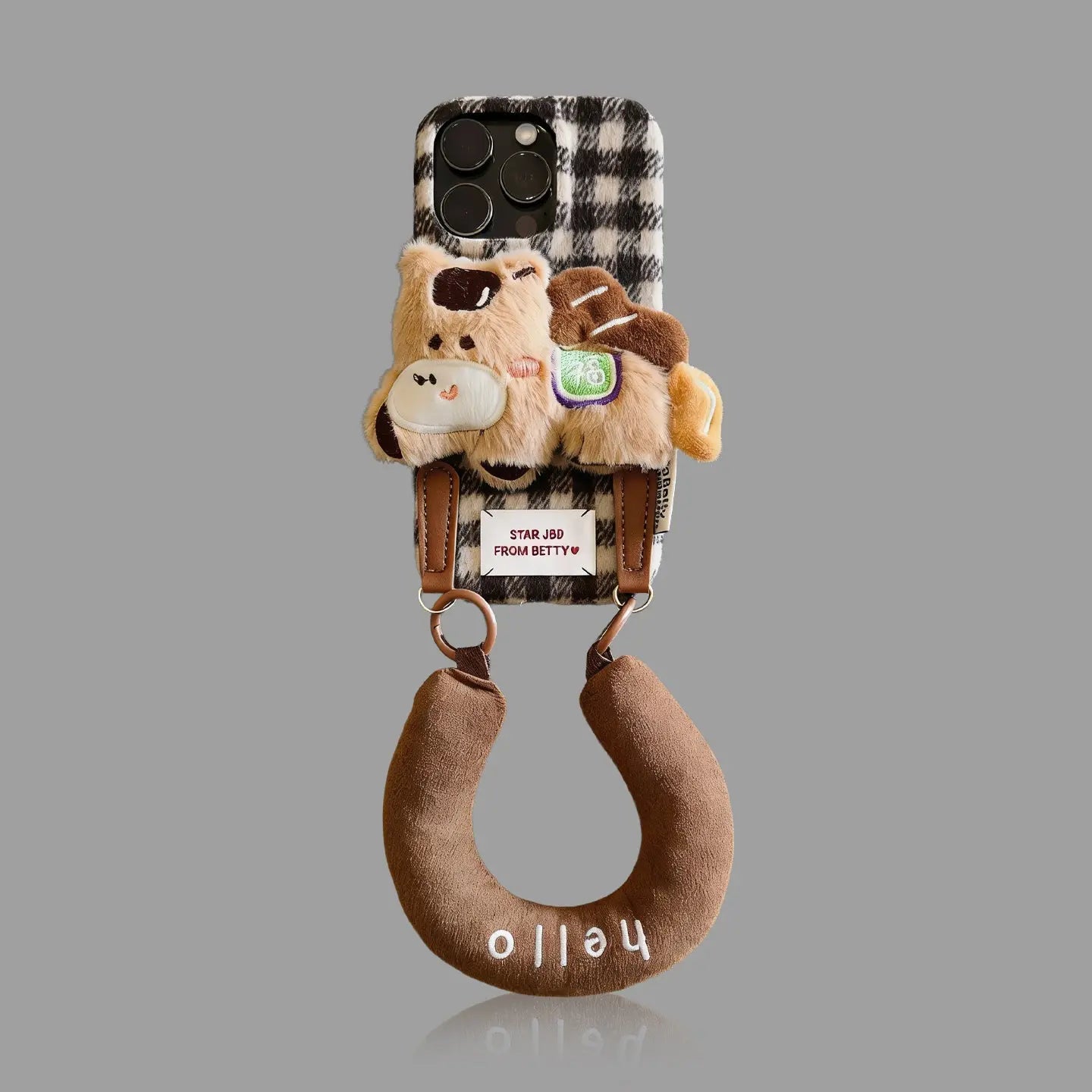 Cute Plush Pony iPhone Case with Wrist Strap 我的商店