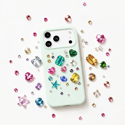 Ins Retro Rhinestone Gem Stickers Mixed Shapes DIY Pack  SeaCase