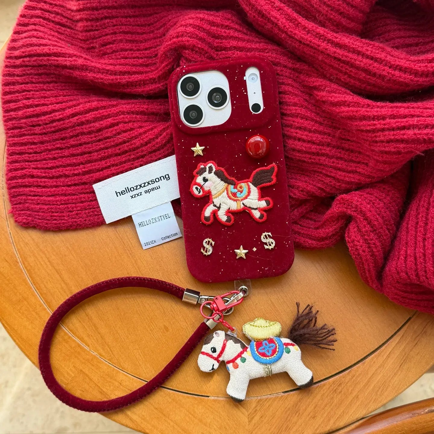 Year of the Horse Embroidered Pony iPhone Case SEACASE
