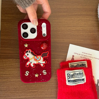 Year of the Horse Embroidered Pony iPhone Case SEACASE