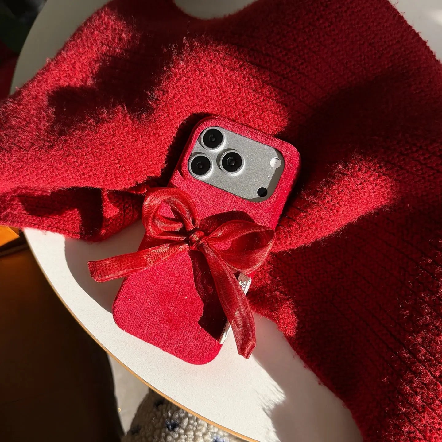 Red Velvet Bow Red iPhone Case SEACASE