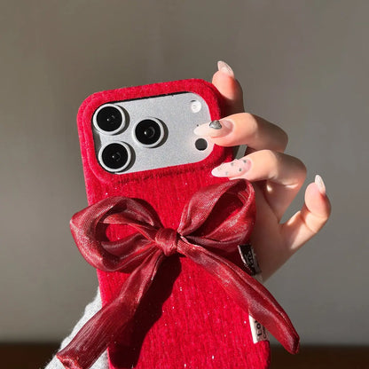 Red Velvet Bow Red iPhone Case SEACASE