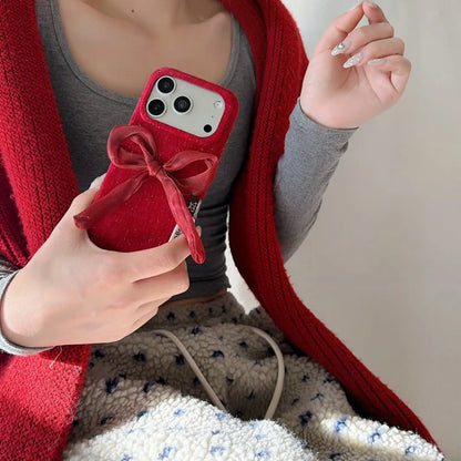 Red Velvet Bow Red iPhone Case SEACASE