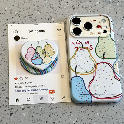 Summer Colorful Line Pear MagSafe iPhone Case SEACASE