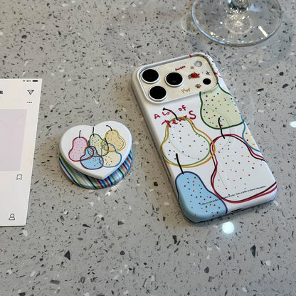 Summer Colorful Line Pear MagSafe iPhone Case SEACASE