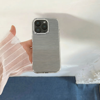 Clear White Striped iPhone Case