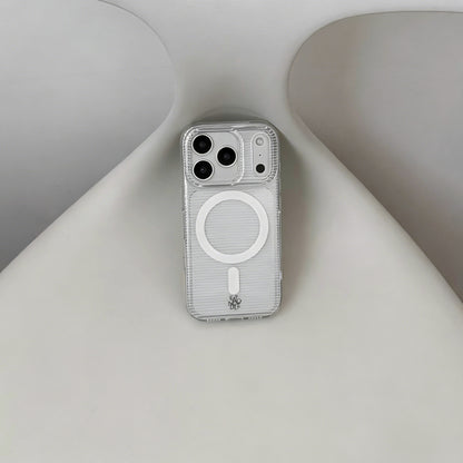 Clear White Striped iPhone Case