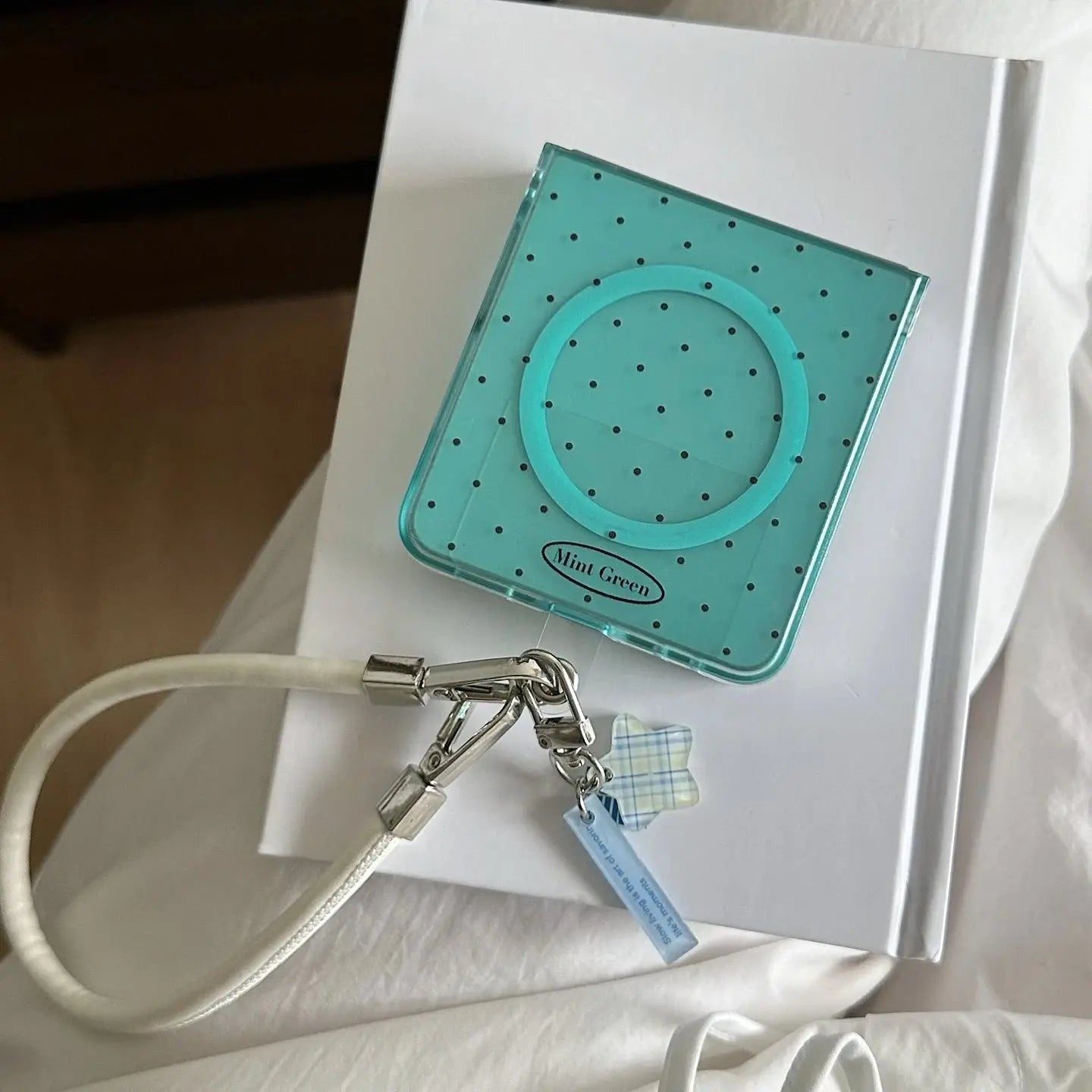 Mint Blue Dotted MagSafe Case for Samsung Z Flip SEACASE