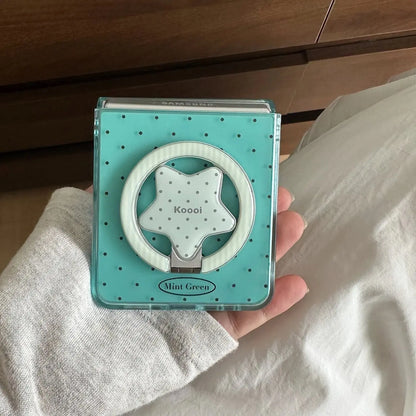 Mint Blue Dotted MagSafe Case for Samsung Z Flip SEACASE